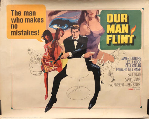 our man flint 1966 display sheet, rolled
